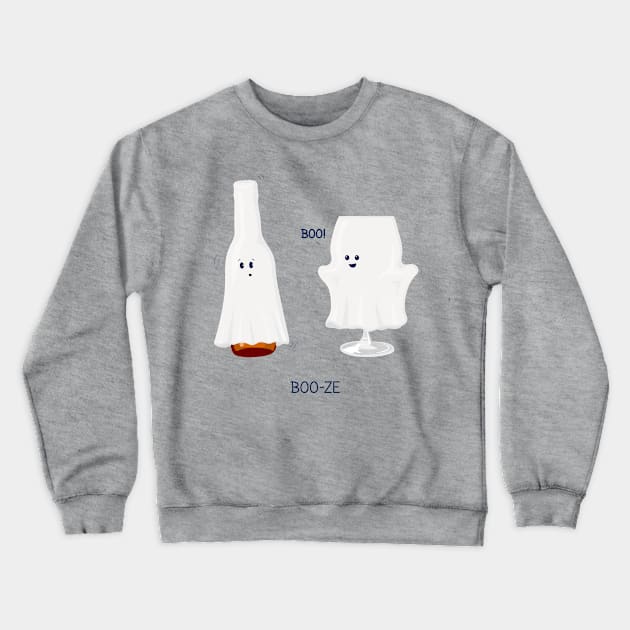 Boo-ze Crewneck Sweatshirt by itsaulart